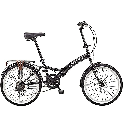 Folding Bike : DGHJK 20 Inch 6 Speed Folding Bike, Lightweight City Bicycle, Foldable Bicycle, Full Suspension Unisex Black 20 Inch