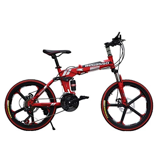 Folding Bike : DIYAGO 20 Inch Foldable Mountain Bike Disc Brake Variable Speed Lightweight Mini Small Portable Bicycle Adult Student Outdoor Fashion Convenient