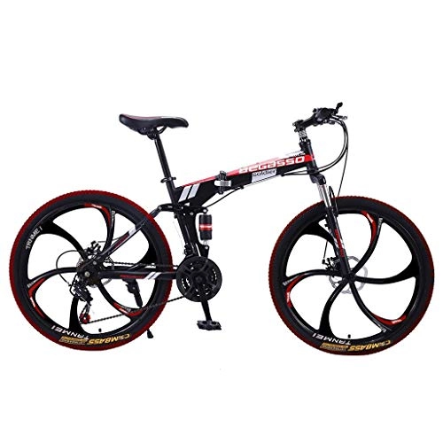 Folding Bike : DIYAGO 26 Inch 21-speed Foldable Adult Mountain Bike Variable Speed Bicycle Men and Women Bike