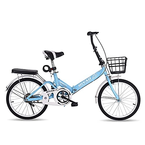 Folding Bike : DKZK Folding Bicycle 16 / 20 Inch Adult Variable Speed Bicycle Ultra Light Portable Mini City Bicycle