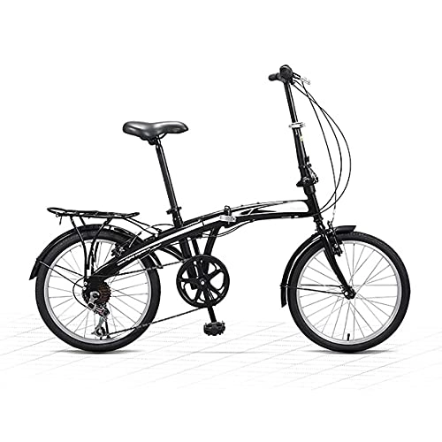 Folding Bike : DKZK Folding Bicycles For Men And Women Adults Students Teenagers And Children Universal 7-Speed Variable Speed Leisure City Mini Road Bike 20 Inches