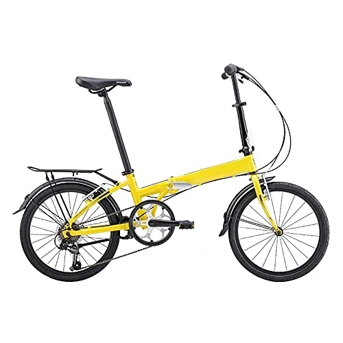 Folding Bike : DODOBD Folding Bicycle, 20 Inch Bikes for Adults, Rack And Comfort Saddle, City Compact Urban Commuters, Lightweight Alloy Folding City Bike Bicycle, Suitable for 150-175 cm