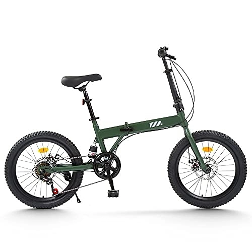 Folding Bike : DODOBD Folding City Bike Bicycle 20 Inch, Foldable Bicycle Carbon Steel Unisex 6 Speed Variable Speed, Adult Portable Damping Bicycle, Lightweight Folding Casual Bicycle