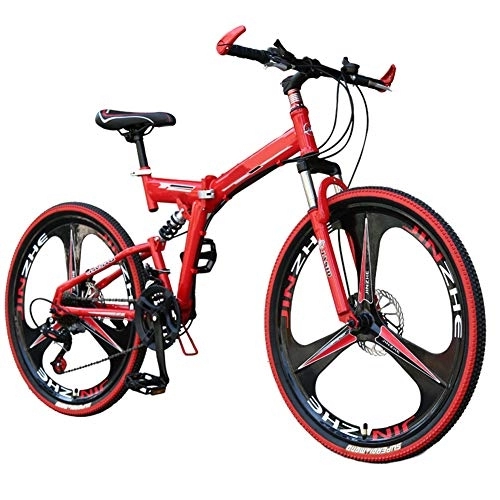 Folding Bike : DORALO Foldable 21-Speed Mountain Bike, Dual Disc Brakes, Bicycle Variable Speed Portable City Bicycle Adult Student, Racing Outdoor Cycling Suitable for Height 150-170CM, 24 Inches