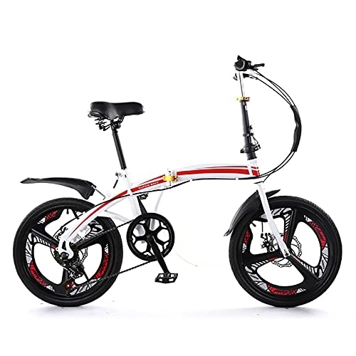 Folding Bike : Double Disc Brake Bicycle, 20 Inch Adult Variable Speed Bicycle Folding Bicycle for Men Women-Students And Urban Commuters, B