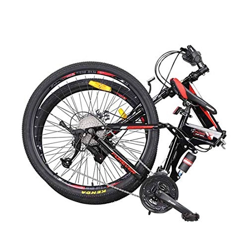 Folding Bike : Double Suspension Lockable Front Fork 26 Inch 27 Speed Men's Adult Mountain Bike