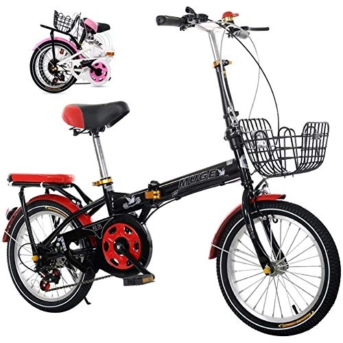 Folding Bike : DRAGDS 20Inch Student Folding Bike, Variable Speed Cycling Commuter Foldable Bicycle for Adult Student, Lightweight Foldable Adult Bicycle for Outdoor Sports, 18Inch