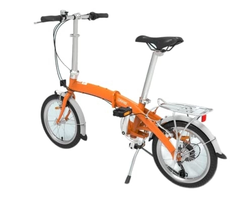 Folding Bike : Drais F16 6 Speed 16 Inch Folding Bicycle bike mini lightweight adult men women student commuter 16" orange