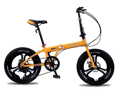 Folding Bike : DRAKE18 Folding Bike City Bike, 20 Inch 7 Variable Speed Ultralight Bicycle, Dual Disc Brakes, City Commuter Riding Trip, for Teenagers Student