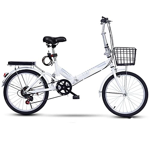 Folding Bike : Dual Disc Brake Folding Bike, Comfortable Mobile Portable Compact Lightweight Bikes Adult Student Lightweight Bike, A