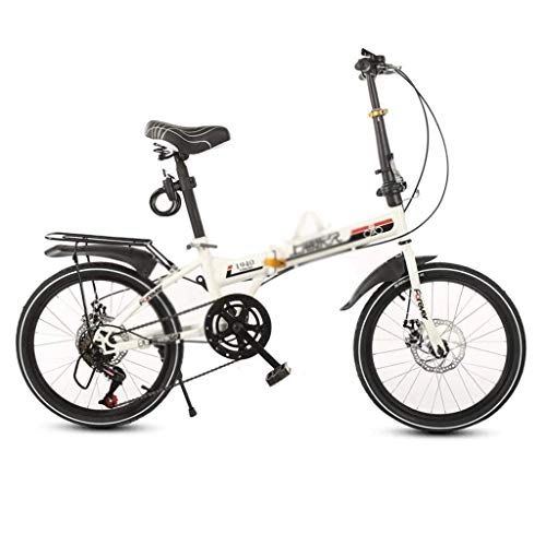 Folding Bike : DX Bicycle Bike Adult Foldin Urban Leisur Carbon Steel 20 Inch Boy Girl Ultra Light Speed 200b u20