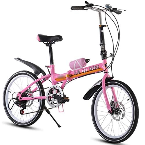 Folding Bike : DX Bicycle Bike Adult Folding Kids 20 Inc Outdoo Park Leisur Adjustable Speed 200b u200b