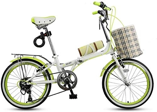 Folding Bike : DX Road Mountain Bikes Folding Speed Men and Women Students Sports and Leisure 7 Speed 20 Inch