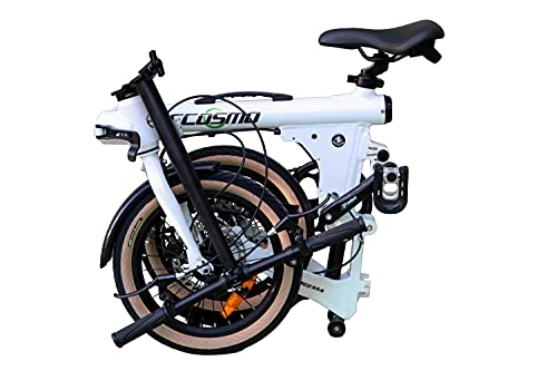 Folding Bike : Ecosmo 16" New Unique Lightweight Alloy Folding Bicycle Bike with Dual Disc -16AF03W