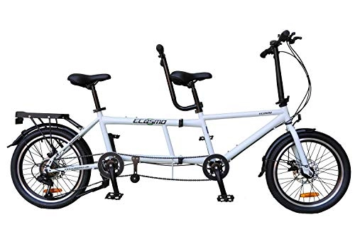 Folding Bike : ECOSMO 20" New Folding City Tandem Bicycle Bike 7SP - 20F07W