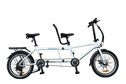 Folding Bike : ECOSMO 20" New Folding City Tandem Bicycle Bike 8 SP with Disc Brakes - 20F01W