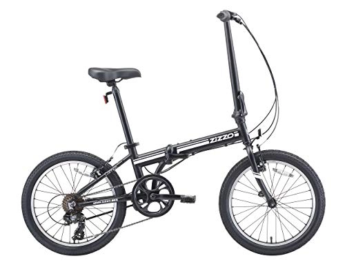 Folding Bike : EuroMini Unisex's ZIZZO Campo, Matte Black-2019, 20 inch