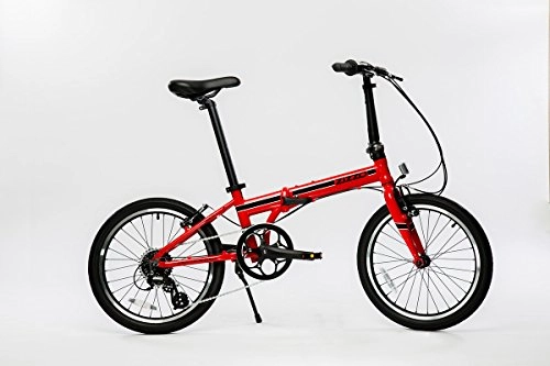 Folding Bike : EuroMini Urbano Lightest Aluminum Frame Shimano 8-Speed 24lb Folding Bike, 20-Inch, Red