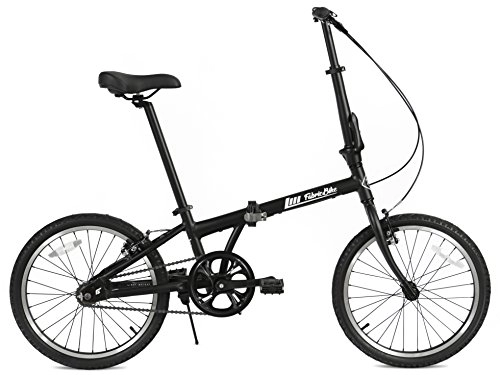 Folding Bike : FabricBike Folding Bicycle Alloy Frame Single Speed 3 Colours (Fully Matte Black)
