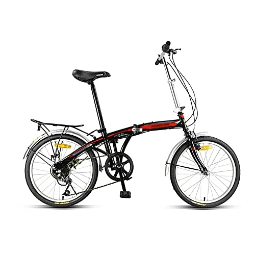 Folding Bike : FBDGNG 20" Lightweight Alloy Folding City Bike Bicycle, Comfortable Mobile Portable Compact Lightweight Great Suspension Folding Bike for Men Women - Students and Urban Commuters