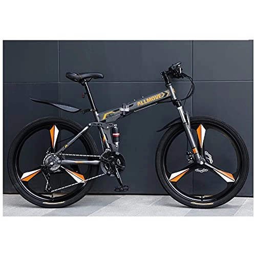 Folding Bike : FBDGNG Folding Bike for Adults, Folding Mountain Bike Men's Mountain Bike Variable Speed Go to Work Riding Racing, Adult Students, Adults, Women