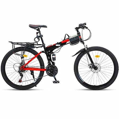 Folding Bike : FBDGNG Folding Bike for Adults, Lightweight Mountain Bikes Bicycles Strong Alloy Frame with Disc brake, 26 inches