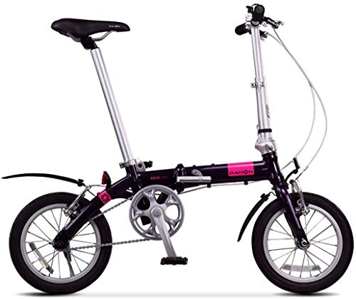 Folding Bike : FEE-ZC Universal City Bike 14 Inch Single Speed Commuter Bicycle Fold Aluminum Alloy Brake For Unisex Adult