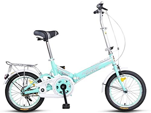 Folding Bike : FEE-ZC Universal Portable City Bike Single Speed Commuter Bicycle Fold High Carbon Steel Frame For Unisex Adult