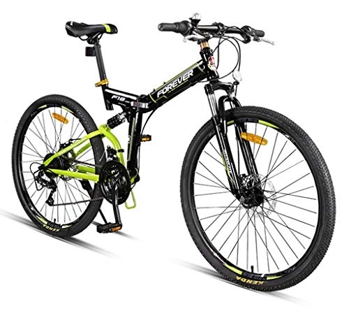 Folding Bike : FEFCK 26 Inch Mountain Bike Cross-country Variable Speed Adult Foldable Soft Tail Bicycle Unisex Ultra-light And Portable 24-speed A