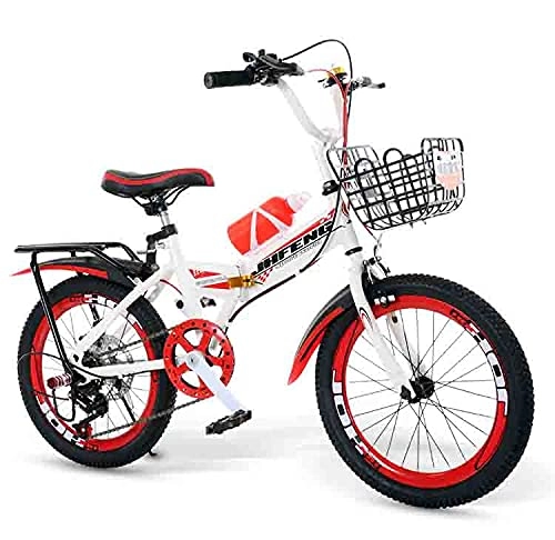 Folding Bike : FEIFEImop Mountain Bike 7 Speed Shift, 22-inch Wheel Folding Bike, Strong Absorption Capacity, 150 Cm Long, Suitable For Urban Travel And Travel, Many Colors(Color:White blue)