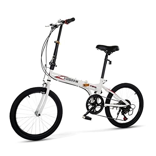 Folding Bike : FETION Children's bicycle 16 / 20" Folding Bike City Bicycle, Front and Rear Fenders 6 Speed Aluminum Easy with Dual Disc Brake for Adults Women Men / 8670 (Color : Style2, Size : 16inch)