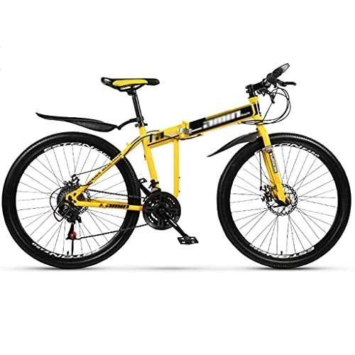 Folding Bike : FETION Children's bicycle 26 inch Folding Mountain Bike, for Youth Adult Aluminum Steel Frame 21 Speed Mountain Bicycle with Shock Absorbers for Men and Women / 8674 (Size : 26inch27 speed)