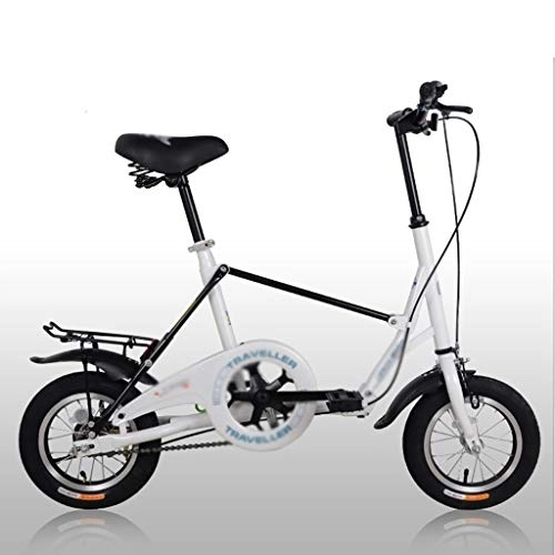 Folding Bike : Ffshop Folding Bikes 12-inch Foldable Bicycle That Can Fit in the Trunk of the Car Damping Bicycle