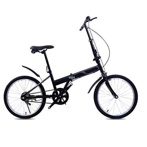 Folding Bike : Ffshop Folding Bikes Folding Bike Portable Folding Bike Bicycle Adult Students Ultra-Light Portable Man And Woman City Riding(20 Inches) Damping Bicycle (Color : Black)