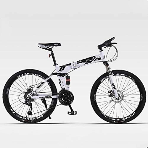 Folding Bike : FMOPQ Folding Bikes ?Adult Teen Student Mountain Bike 26 Inches Foldable Road Bike Bicycle for Men and Women 21 Speeds Variable Speed High Carbon Steel Shock Absorber Double Brake Safe Secure