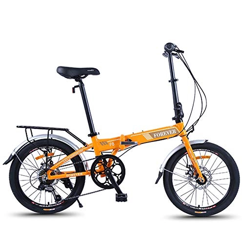 Folding Bike : Foldable 20inch Mountain Bike, Variable Speed Folding Bicycle Mountain Trail Bike High Carbon Steel Outroad Bicycles, MTB Gears Dual Disc Brakes Mountain Bicycle For Students Adult Men And Women