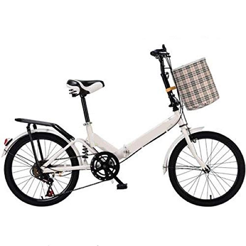 Folding Bike : Foldable Bicycle 20 Inches Easy Folding Portable, Variable Speed Mini Small Bike Lightweight Travel Style 4