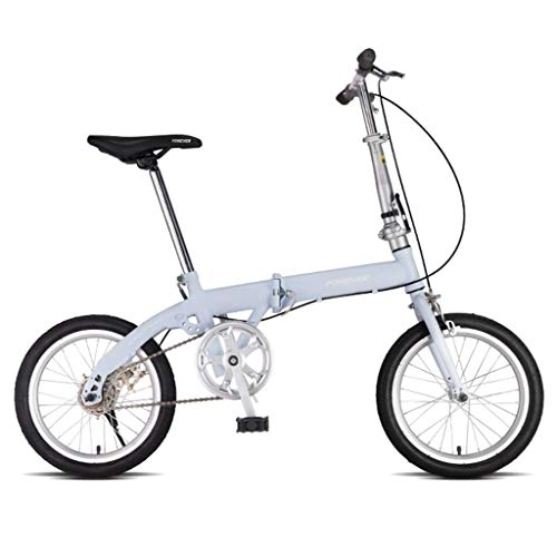 Folding Bike : Foldable Bicycle Adult Men And Women Can Carry Bicycle Small 16 Inch Bicycle Road Bike Student Bicycle (Color : Gray, Size : 16in)