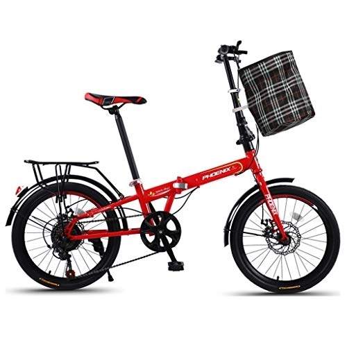 Folding Bike : foldable bicycle Folding Bike, 20-inch Wheels，Shock-Absorbing Bicycle for Male and Female Adult Lady Bike bikes