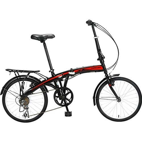 Folding Bike : foldable bicycle Folding Bike Bicycle, 20 inch Wheels，Shock-Absorbing Foldable Bicycle for Male and Female Adult Lady Bike bikes