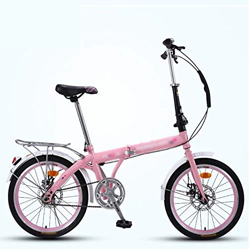 Folding Bike : Foldable Bicycle Folding City Bike Folding Exercise Bikes Lightweight Single Speed, 125CM Body, 16-inch Wheels