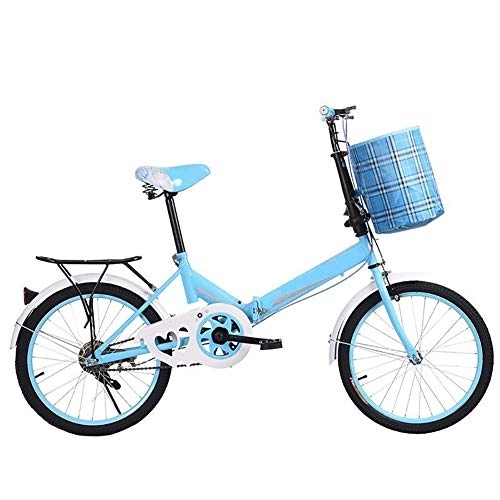 Folding Bike : Foldable Commuter Bike, Portable Adult 20-inch Folding Bike, Rear Carrying Frame, Suitable for Students, Urban Environment and Commuting Work
