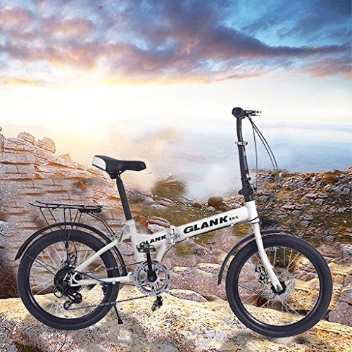 Folding Bike : Foldable Mountain Bike 20 Inches, MTB Bicycle, Folding bike Cycling Commuter Foldable Bicycle Women's Adult Student Car Bike Lightweight High Tensile Strength Steel Frame Shock Absorption