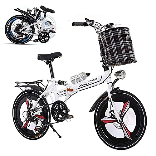 Folding Bike : Folding Adult Bike, 26-inch 6-Speed Adjustable Bike, Double-discbrake Shock Absorber Bike, Color Optional, Suitable Compatible with Boys and Girls (Including Gifts) ( Color : Black , Size : B )