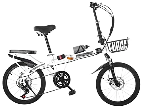 Folding Bike : Folding Bicycle 20 Inch / 22 Inch Male and Female Student Adult Work Ultra-Light Portable Variable Speed Shock-Absorbing Bicycle B, 22 inches