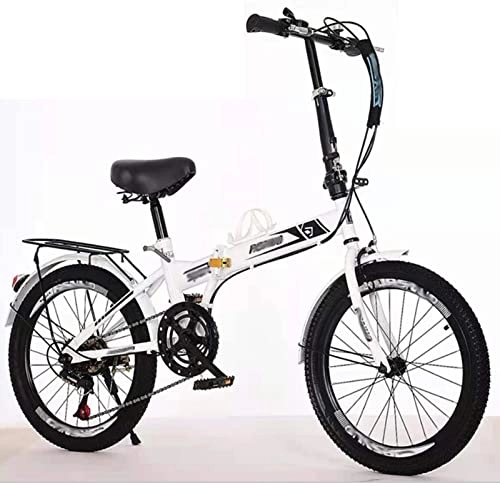 Folding Bike : Folding Bicycle 20 Inch 6 Speed Student Car Adult Men and Women Ultra-Light Portable Small Bicycle B, 20 inches