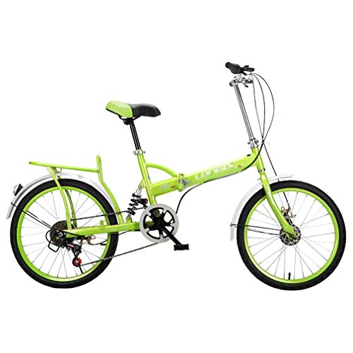 Folding Bike : Folding Bicycle 20 Inch Adult Speed Ultra Light Shock Absorption Male And Female Students Children Bicycle Portable Portable Travel Mountain Bike Trunk Bike -6 Speed Gears