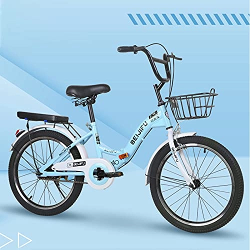 Folding Bike : Folding Bicycle, 20 Inch Foldable Portable Lightweight City Travel Exercise for Adults Men Women Kids Bike