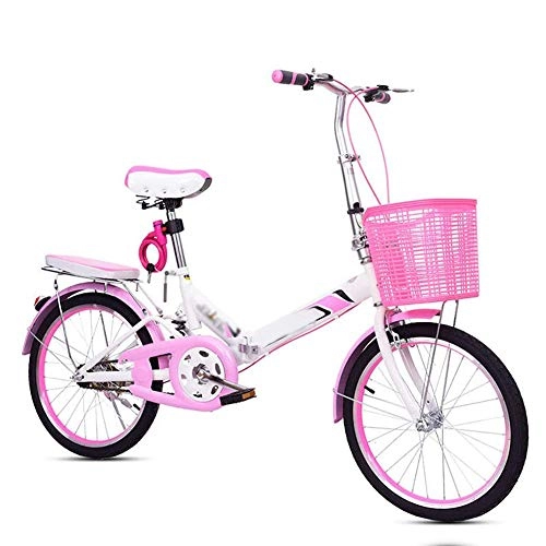 Folding Bike : Folding Bicycle, 20 Inch Lightweight with Anti-Skid And Wear-Resistant Tire for Adults Men And Women Student Childs Dual Disc Brake Bicycle