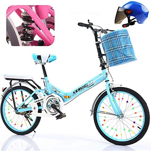 Folding Bike : Folding Bicycle Adult 16 Inch Children Ultra Light Aluminum Alloy Mini Portable Bicycle Suitable For Traveling In The Wild City, 002